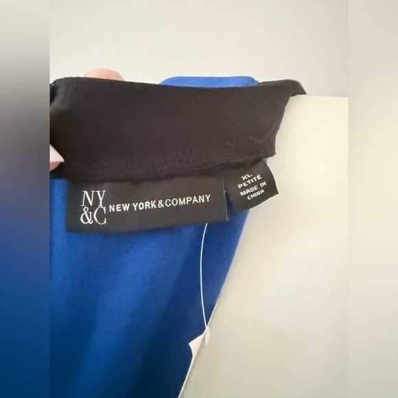NWT NY & Co black and blue Xl petite dress - Picture 10 of 16